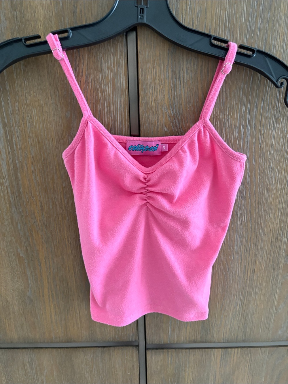 Pink Ruched Front TankTop